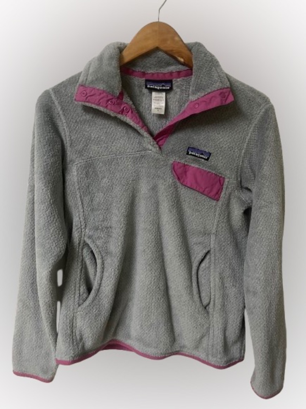 Patagonia Re-Tool Snap-T Pullover Women’s Small Fleece Polartec Thermal Pro Gray